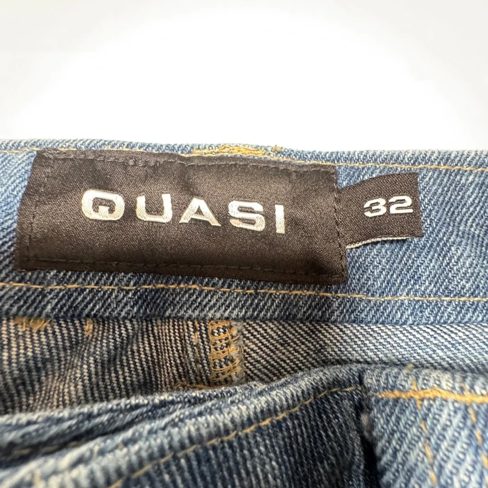Quasi 102 Jeans Baggy Denim Mens 32 Blue Medium Wash Skateboarder Streetwear